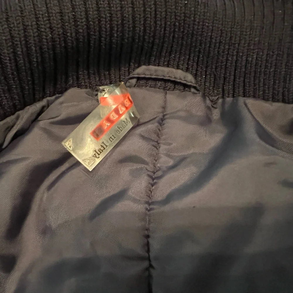🎉HP🎉 PRADA Black Nylon Double Zip Jacket - Size 40/Small - Picture 13 of 15
